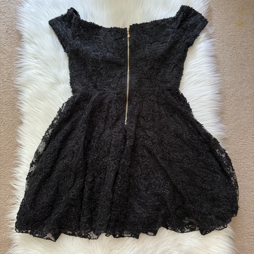 Fashion Nova Britney Rose Black Sleeveless Off-Shoulder Mini Dress Large - Picture 8 of 9